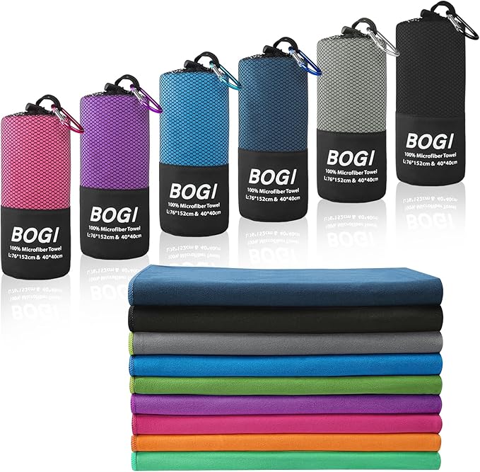 BOGI Microfiber Travel Sports Towel-Quick Dry Soft Lightweight Absorbent Compact by BOGI