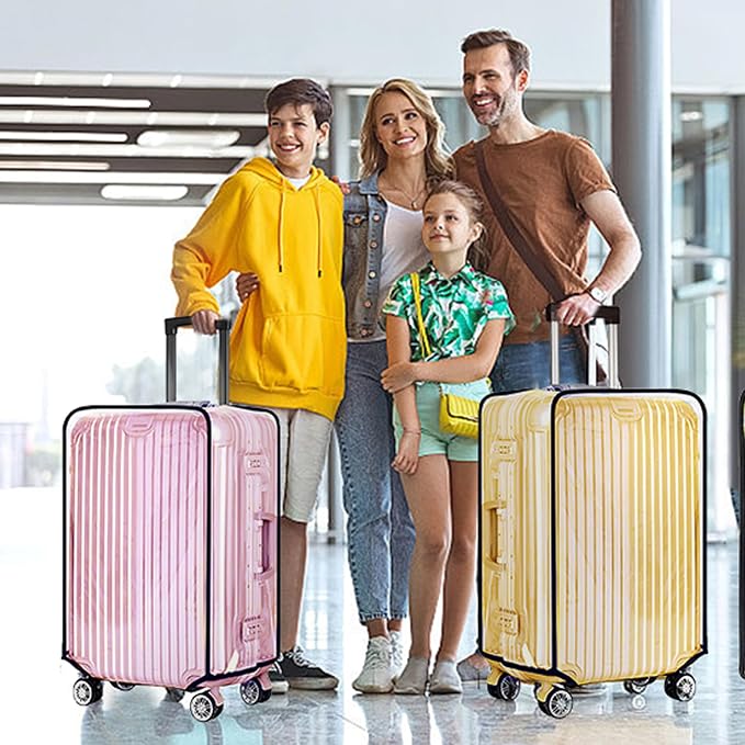 20 Inch Clear PVC Luggage Cover, 0.2mm Thick Lightweight Waterproof, - Image 9
