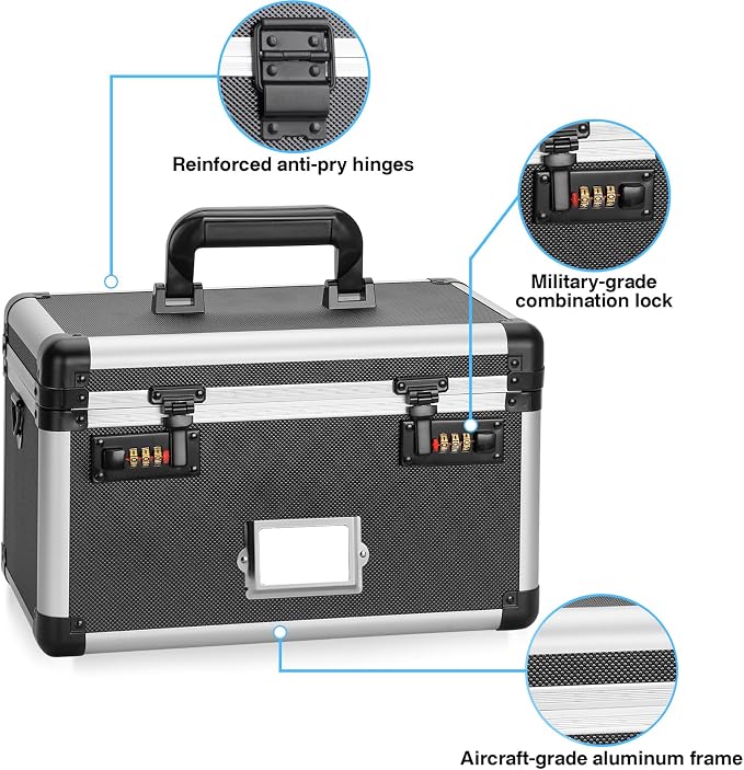 11 x 7 x 8.3 Inch Lockable Storage Box - Image 2