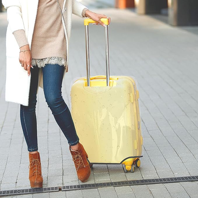 Clear Luggage Cover for 24 inch Suitcase Tsa Approved Thicken PVC Plastic - Image 9