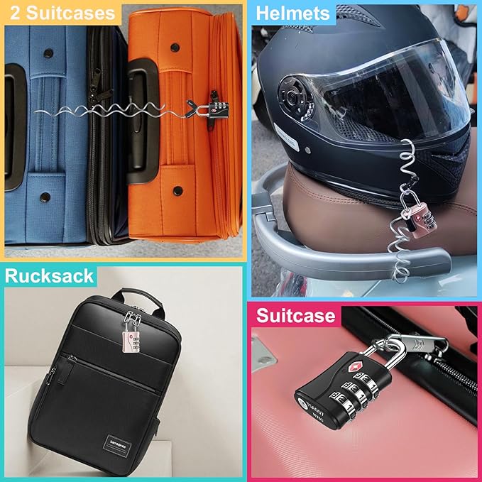 ZHEGE TSA Locks for Luggage, 3 Digit Luggage Lock - Image 5
