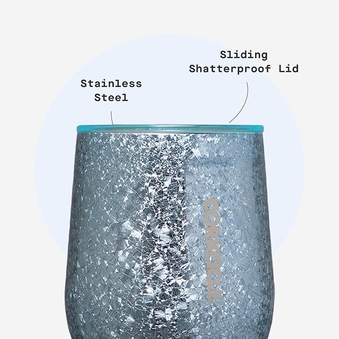 Corkcicle Stemless Wine Tumbler - Keeps Drinks Cold for 6 Hours - Triple-Insulated Stainless Steel - Non-Slip Base - Summer Drinkware Gift - Keeps Drinks Cold - 12 oz - Ice Breaker - Image 5
