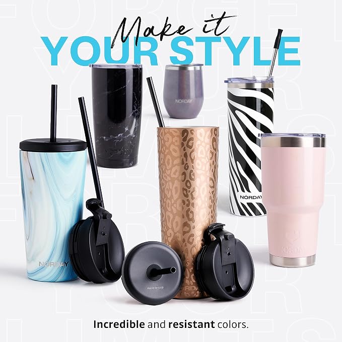 NORDAY | Tumbler with Lid - 30oz - Yellow Insulated Tumbler - Stainless Steel - Image 7