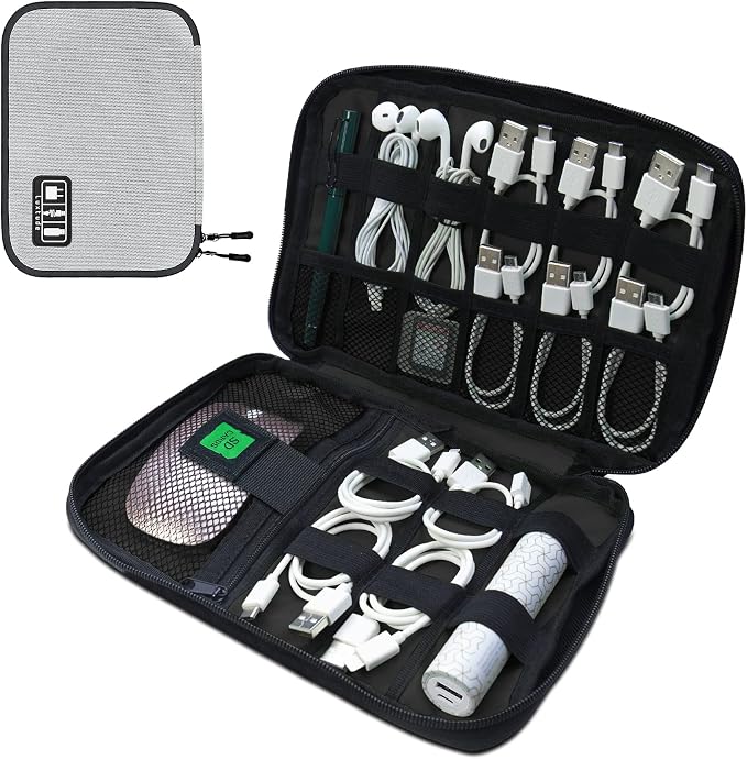 Luxtude Cord Organizer Travel, Flat Cable Organizer Bag, Portable Electronics by Luxtude