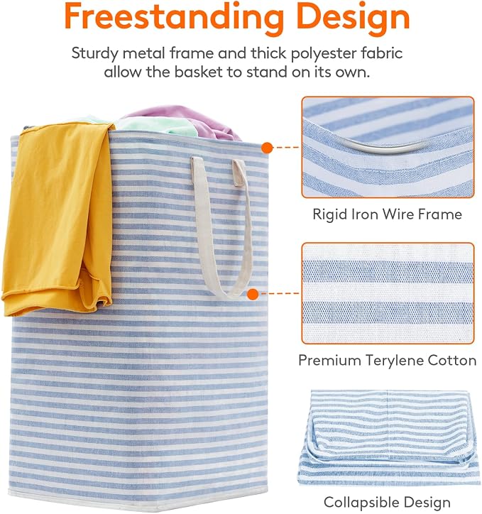 Lifewit 2 Pack Laundry Hamper Large Collapsible Laundry Baskets, Freestanding - Image 2