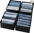 Jeans Drawer Organizers for Clothing, 5 Compartment Wardrobe Storage Box by Coorganisers