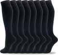 Compression Socks for Women Men Circulation Knee High 8 Pairs for Nurses by HELLOMOMOYA
