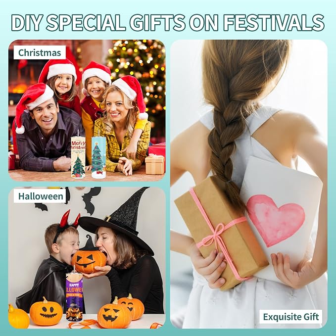 D·S 10 Pack Sublimation Tumblers Bulk 20 oz Skinny Straight Flat Bottom Blank Tumbler Cups with Individual Gift Boxed for Heat Transfer DIY Craft - Image 7