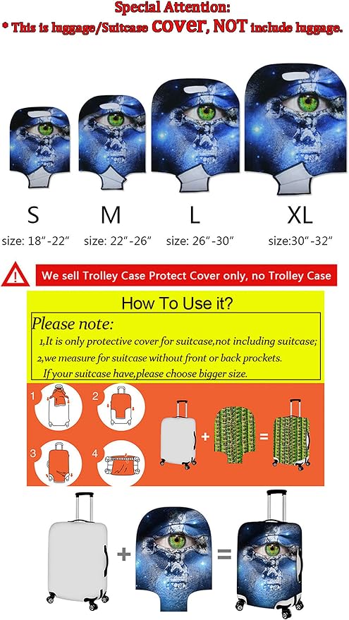 Travel Luggage Cover Anti-scratch Baggage Suitcase Protector Fits 18-21 Inch - Image 5