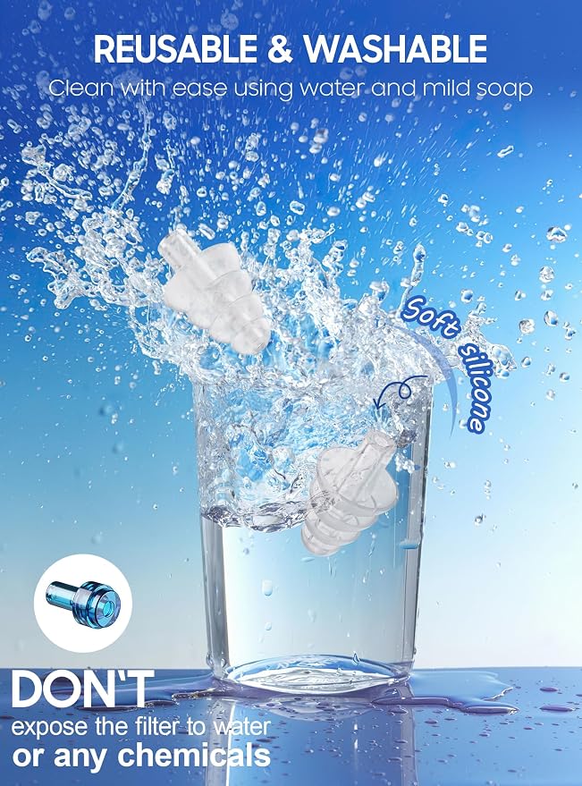 Ear Plugs for Airplane Pressure Relief, Kids 6+, Adults/Small Canal Reusable - Image 5