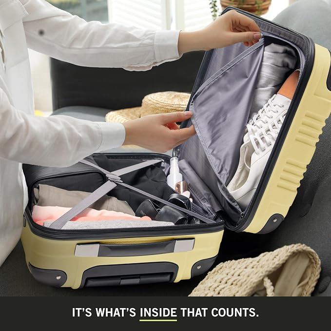 Kenneth Cole REACTION Out of Bounds, Pale Banana, 28-Inch Checked - Image 3