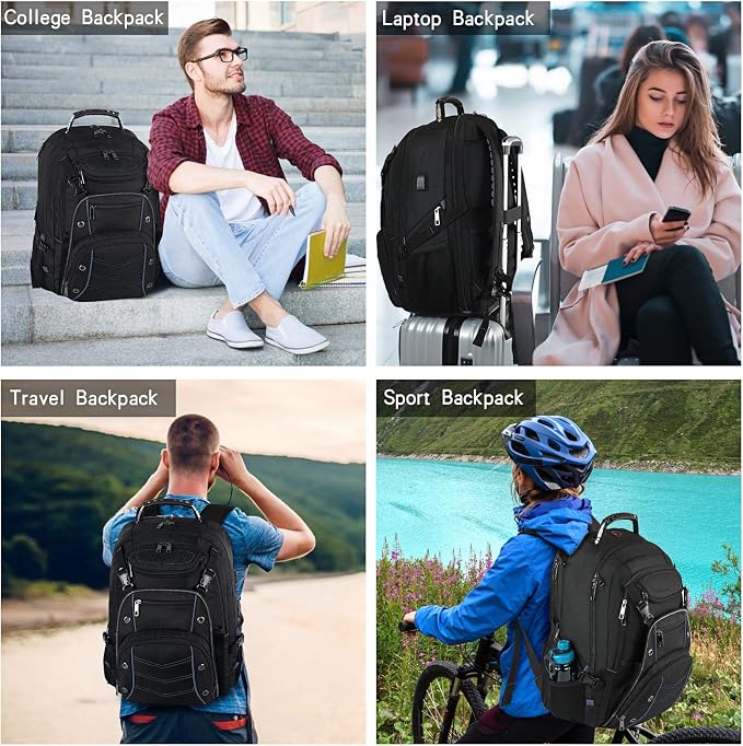 18.4 Laptop Backpack for unisex, 55L Extra Large Gaming Laptops Backpack - Image 6