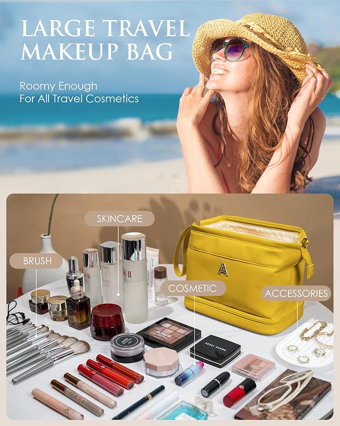Gift Ideas for Mom, Initial Makeup Bag, Travel Gifts, Personalized Bags - Image 2