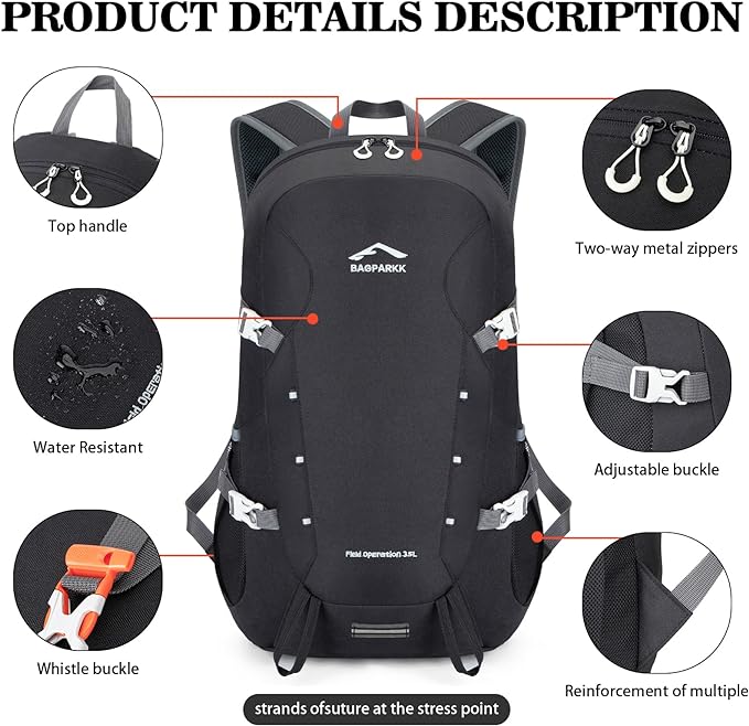 Hiking Backpack, Large 35L Travel Backpacks - Image 5