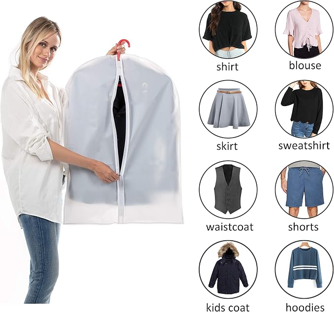 Plastic Garment Bags Clothing Storage Bags Hanging - Image 4