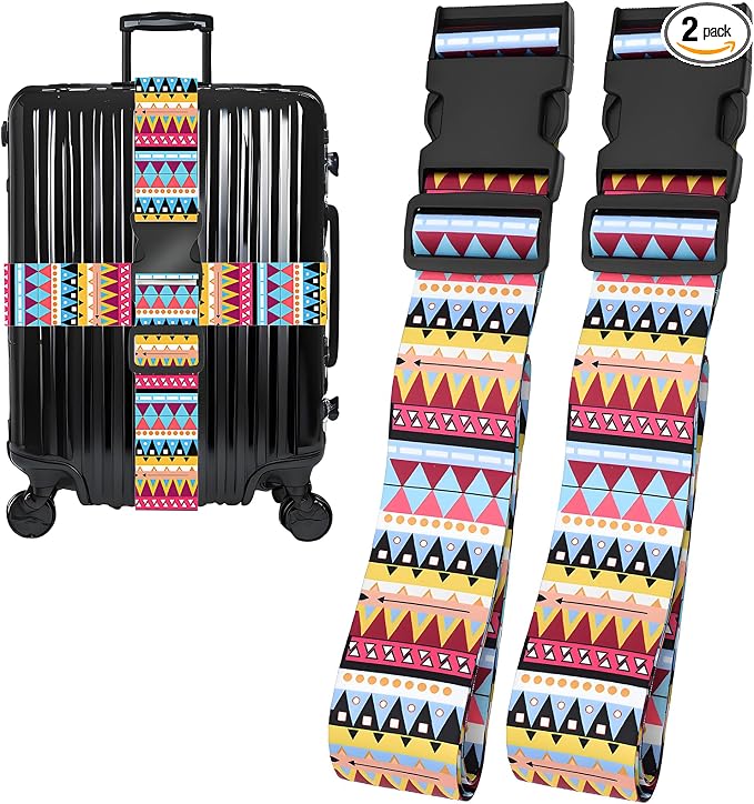 Bohemia Luggage Straps for Suitcases, Adjustable Luggage Travel Belt to Keep by Unknown