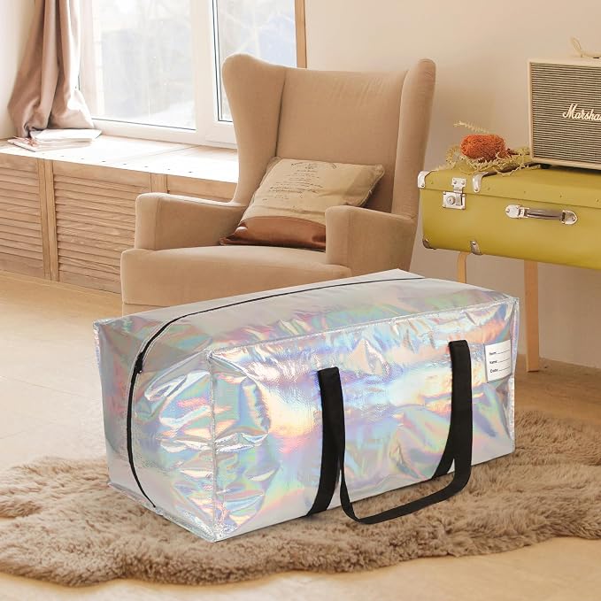 6 Pack Heavy Duty Moving Bags Extra Large Waterproof Foldable Clothing Storage - Image 8