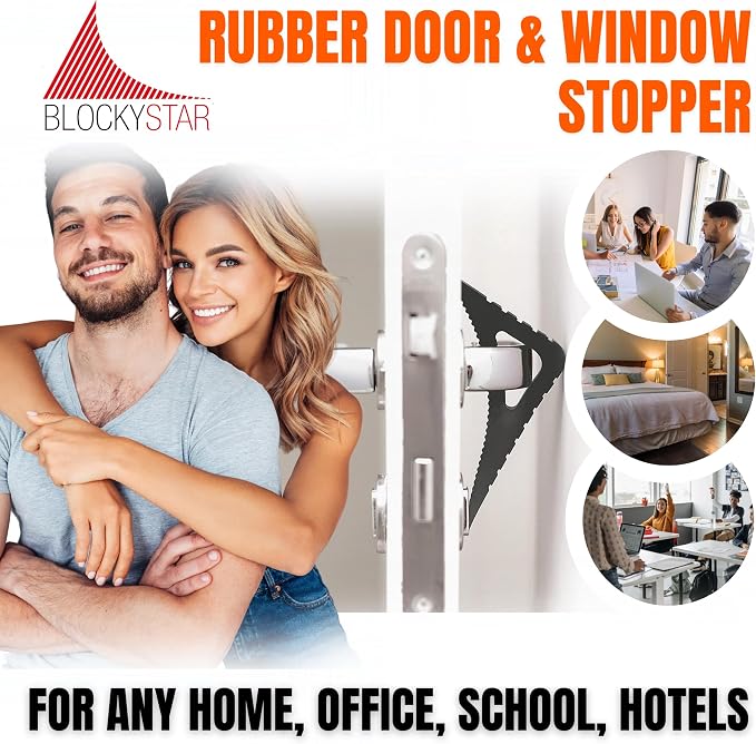 Door Stopper & Window Stopper, Rubber Door Stop Flexible, Door Wedge Stopper - Image 7