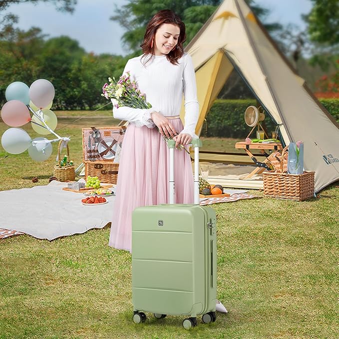 Hanke 20 Inch Carry On Luggage 22x14x9 Airline Approved PC Hard Shell Suitcases - Image 8