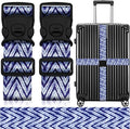 2 Pack Luggage Straps for Suitcases, Adjustable Travel Belt by ZHOMA