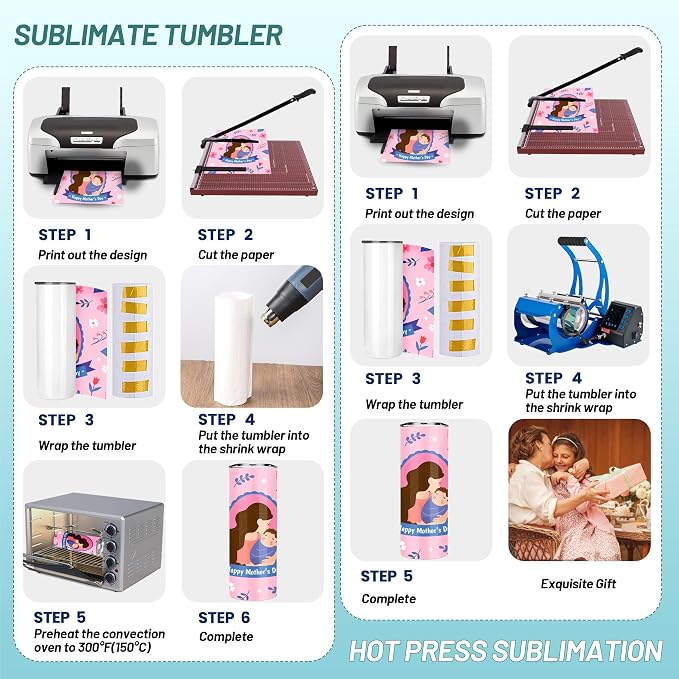D·S 8 Pack Sublimation Tumblers 20 oz Bulk Skinny Straight Flat Bottom Blank Tumbler Cups with Individual Gift Boxed for Heat Transfer DIY Craft - Image 6
