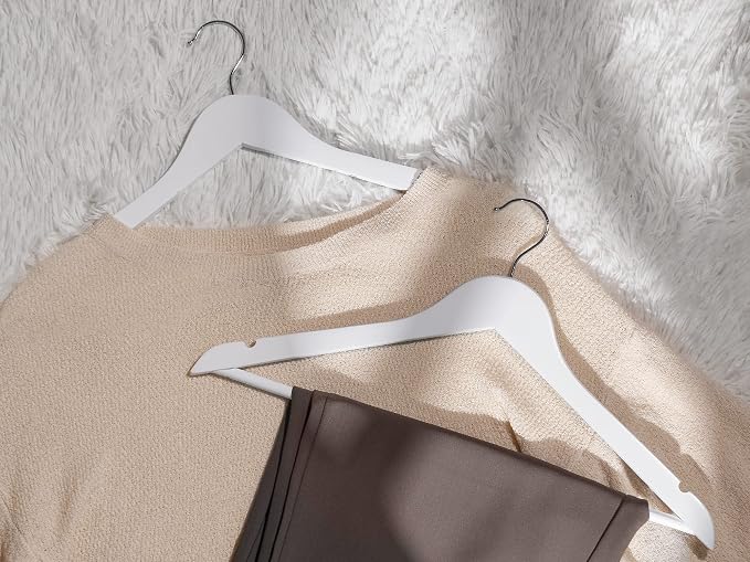 StorageWorks Wooden Hangers, Wood Coat Hanger - Image 4