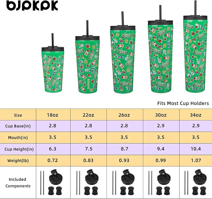 BJPKPK 18oz Stainless Steel Insulated Tumbler With lid And Straw Travel Coffee Thermal Tumblers Cup For Women And Men,Game - Image 4