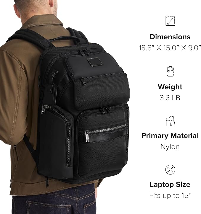 TUMI - Alpha Bravo Nomadic Backpack - Men's Durable Carry On Bag - 18.8" X - Image 7