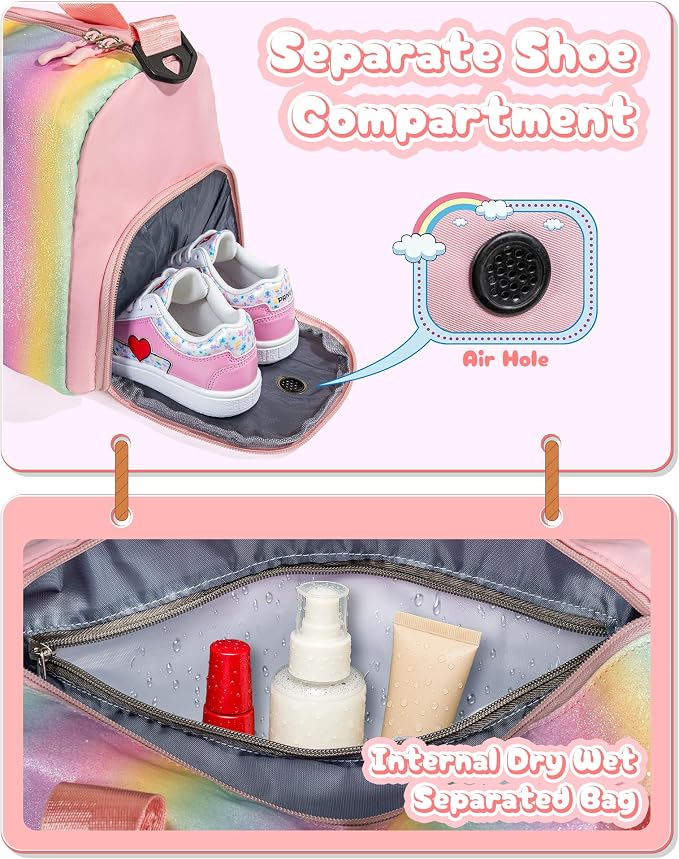 Birthday Gifts for 3 4 5 6 7 8 9 10 11 12 Year Old Girls-Girl Gym Bag - Image 7