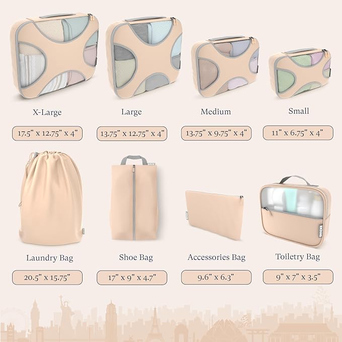 Shacke Premium 8 Packing Cubes Set - Image 4