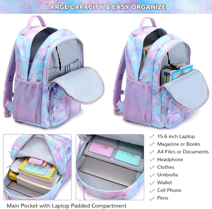Lohol Galaxy Backpack for Kids Teen Girls, Casual Daypack - Image 6