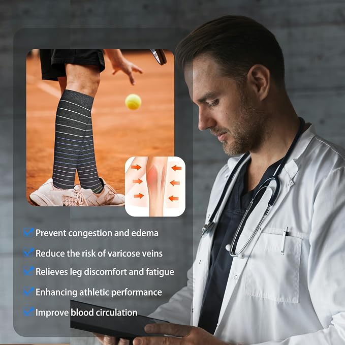 LEVSOX Thick Cotton Compression Socks - Image 5