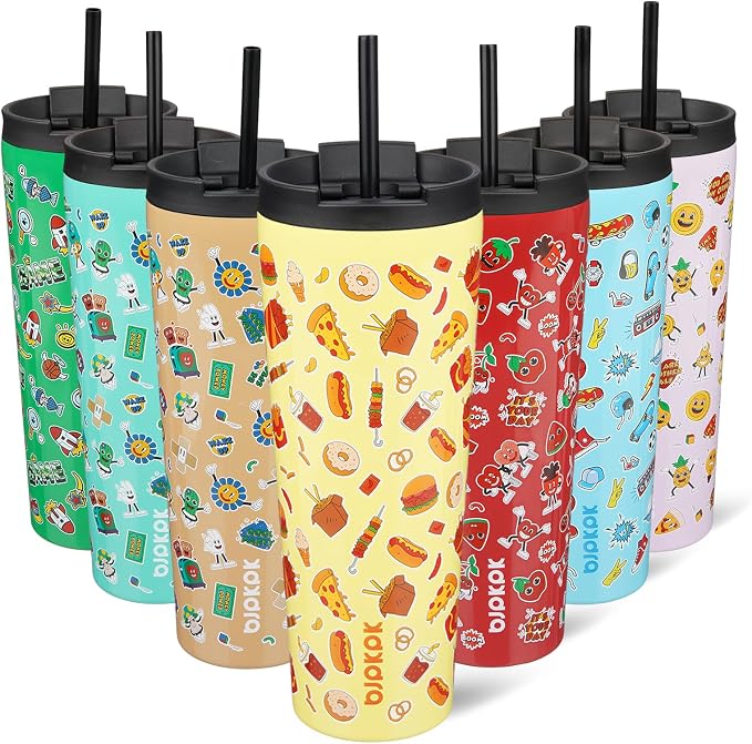 BJPKPK 26oz Tumbler With lid And Straw Stainless Steel Travel Coffee Mug Insulated Tumblers Cups,Yummy by BJPKPK