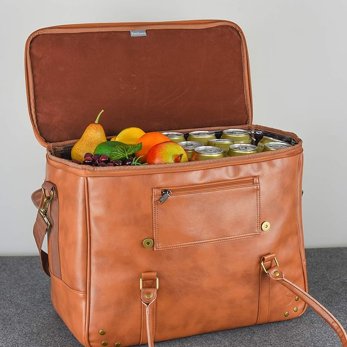 Freshore® 6 Wine Bottles Carrier Leather Bag - Image 8