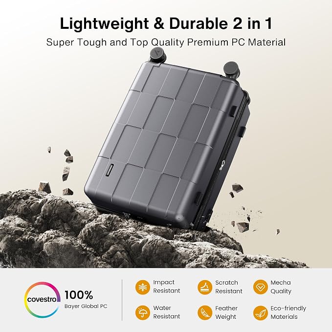 SHOWKOO Luggage Sets 3 Piece Hardside Expandable Lightweight PC Suitcase Sets - Image 3