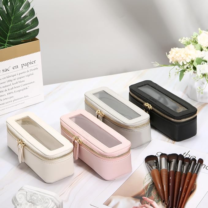 Aveniee Clear Makeup Brush Bag, Slim Cosmetic Brush Holder, Small Toiletry Bag - Image 8