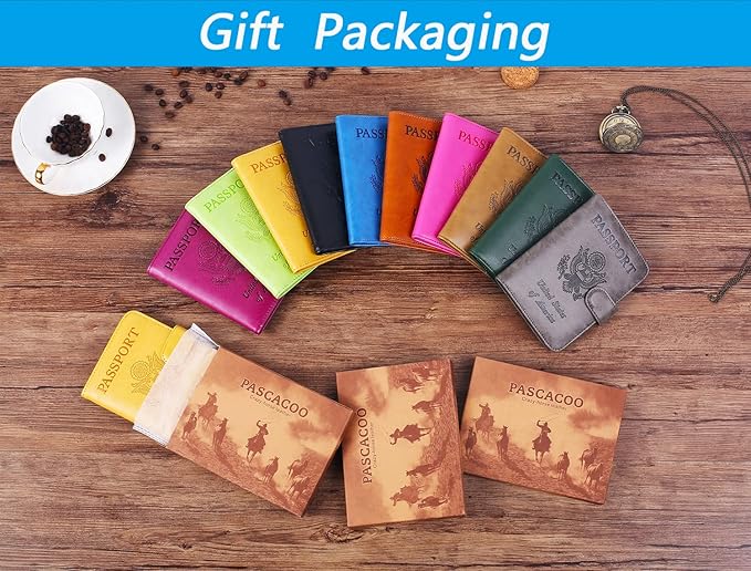 Passport Holder Cover Wallet RFID Blocking Leather Card Case Travel Accessories - Image 9