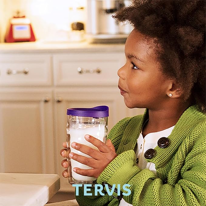 Tervis Clear & Colorful Lidded Made in USA Double Walled Insulated Tumbler Travel Cup Keeps Drinks Cold & Hot, 10oz Wavy, Turquoise Lid - Image 7
