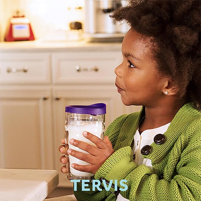Tervis Clear & Colorful Lidded Made in USA Double Walled Insulated Tumbler Travel Cup Keeps Drinks Cold & Hot, 10oz Wavy, Pink Lid - Image 7