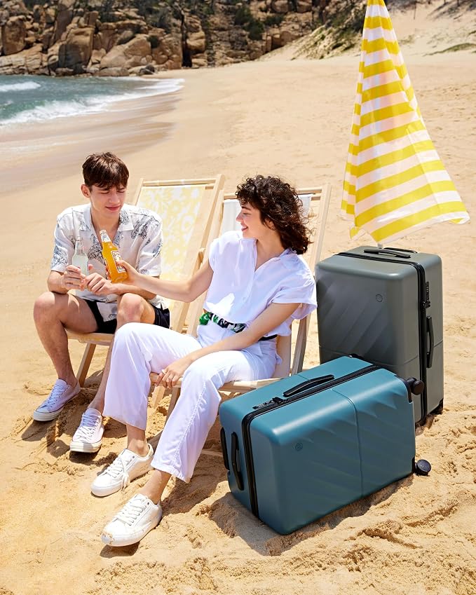Trunk Luggage 24 Inch, Medium Checked Luggage - Image 9