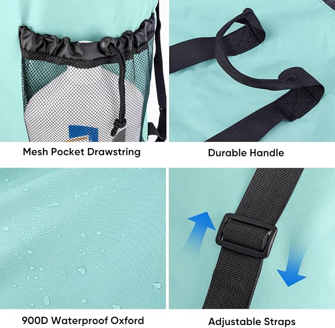 BALEINE 150L Laundry Bag Backpack, 900D Oxford Fabric Large Travel Laundry Bags - Image 5