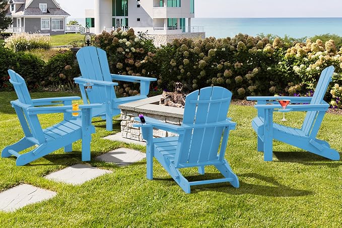 SERWALL Adirondack Chair with Cup Holders - Image 8