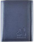 Leather Wallet for Men with RFID Blocking in Mountain Sky Blue by BullGuard