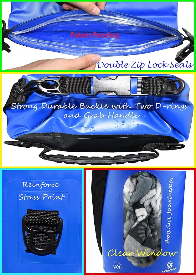 Freegrace Waterproof Dry Bags Set of 3 Dry Bag - Image 3
