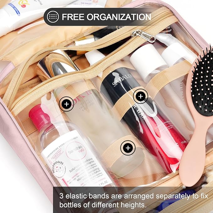Travel Hanging Toiletry Bag for Women, Extra Large Makeup Bag, Holds Full-Size - Image 5