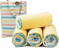 HILLFAIR Cotton Turkish Beach Towels, Quick Dry Lightweight Sand Free Peshtemal by HILLFAIR