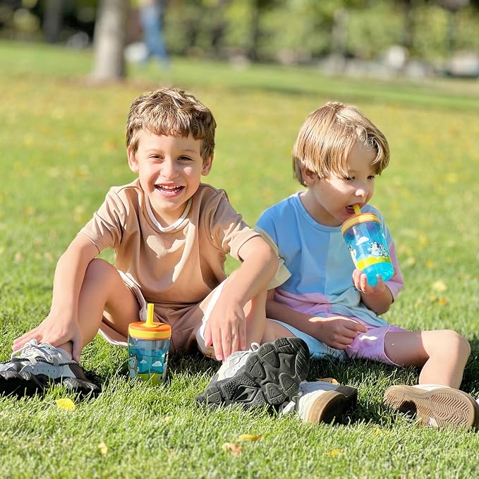 Zak Designs 15oz Bluey Kelso Tumbler Set, Leak-Proof Screw-On Lid with Straw Made of Durable Plastic and Silicone, Perfect Bundle for Kids, 2 Count (Pack of 1) - Image 2