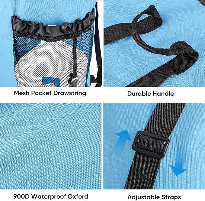 BALEINE 120L Laundry Bag Backpack, 900D Oxford Fabric Large Travel Laundry Bags - Image 4