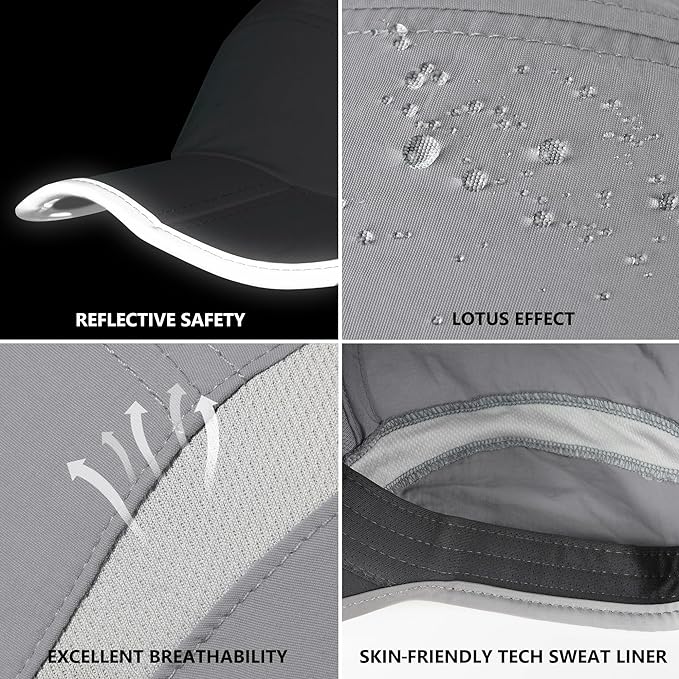 GADIEMKENSD Reflective Folding Outdoor Hat Unstructured Design UPF 50+ Sun - Image 6