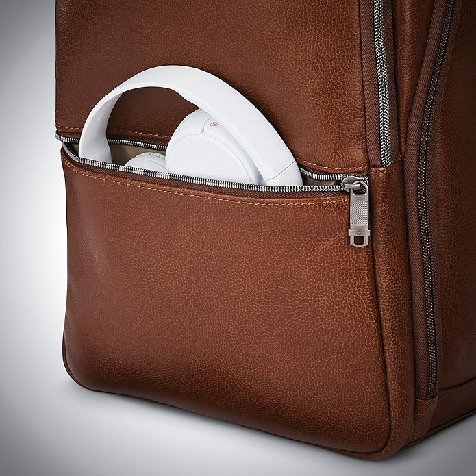 Samsonite Classic Leather Slim Backpack - Image 4